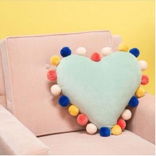 Hoomall corazón forma hogar patrón geométrico Hairball cojines de almohada Norbic estilo con bolas hechas a mano sofá cojín inicio Decor1PC ali-37506610